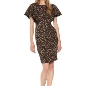 Tracy Reese Fluttered Floral Sheath Dress